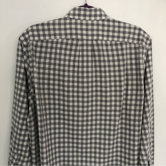 J.CREW Classic Men’s Grey/White Plaid Long Sleeve Casual Button Down Shirt Sz M - Picture 7 of 13